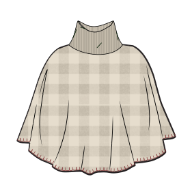 Moldes de confeccion para NENAS Camperas Capa 7740